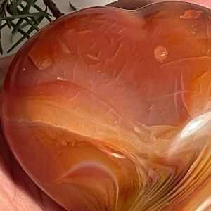 100%Natural Gorgeous Carnelian Agate Heart